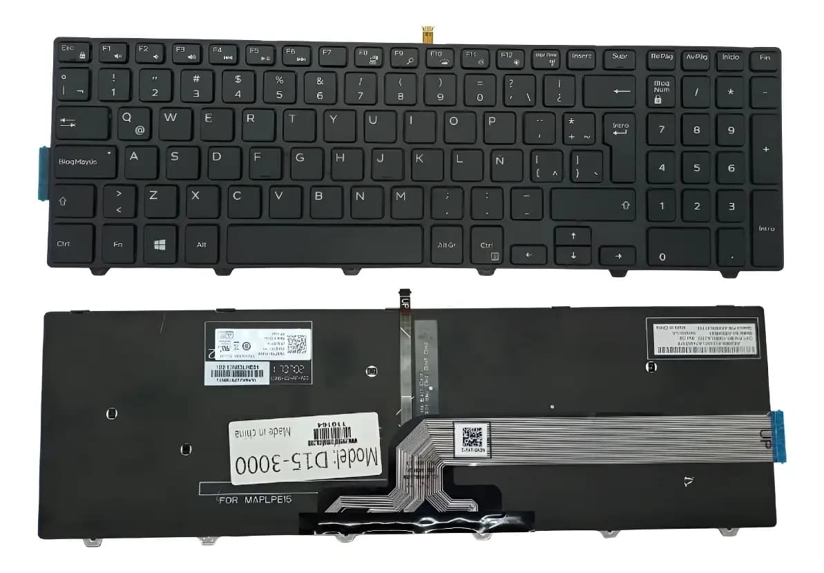 TECLADO DELL INSPIORON15-3000 3552 3558 3542 5542 5547 5548 5545 5558 5555 5559 /17 5748 5749 5758 07TT4J