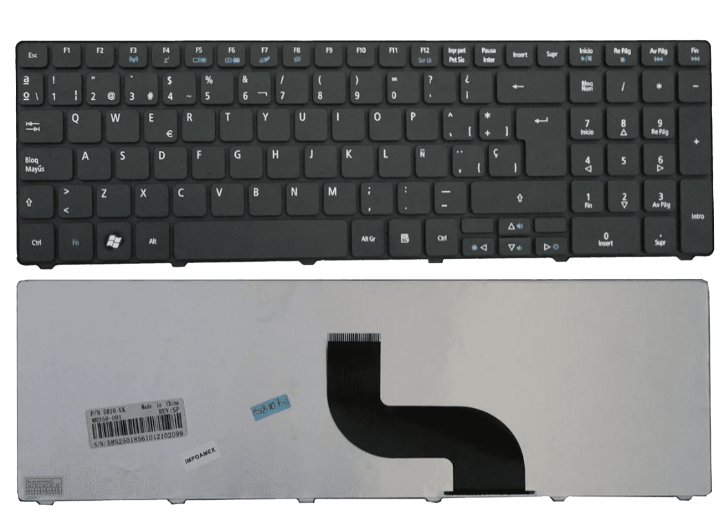 Teclado Acer 5336, 5338, 5740G, 5740, 5410, 5551, 5736, 5738G, 5741, 5741G, 5536, 5536, 5740 T