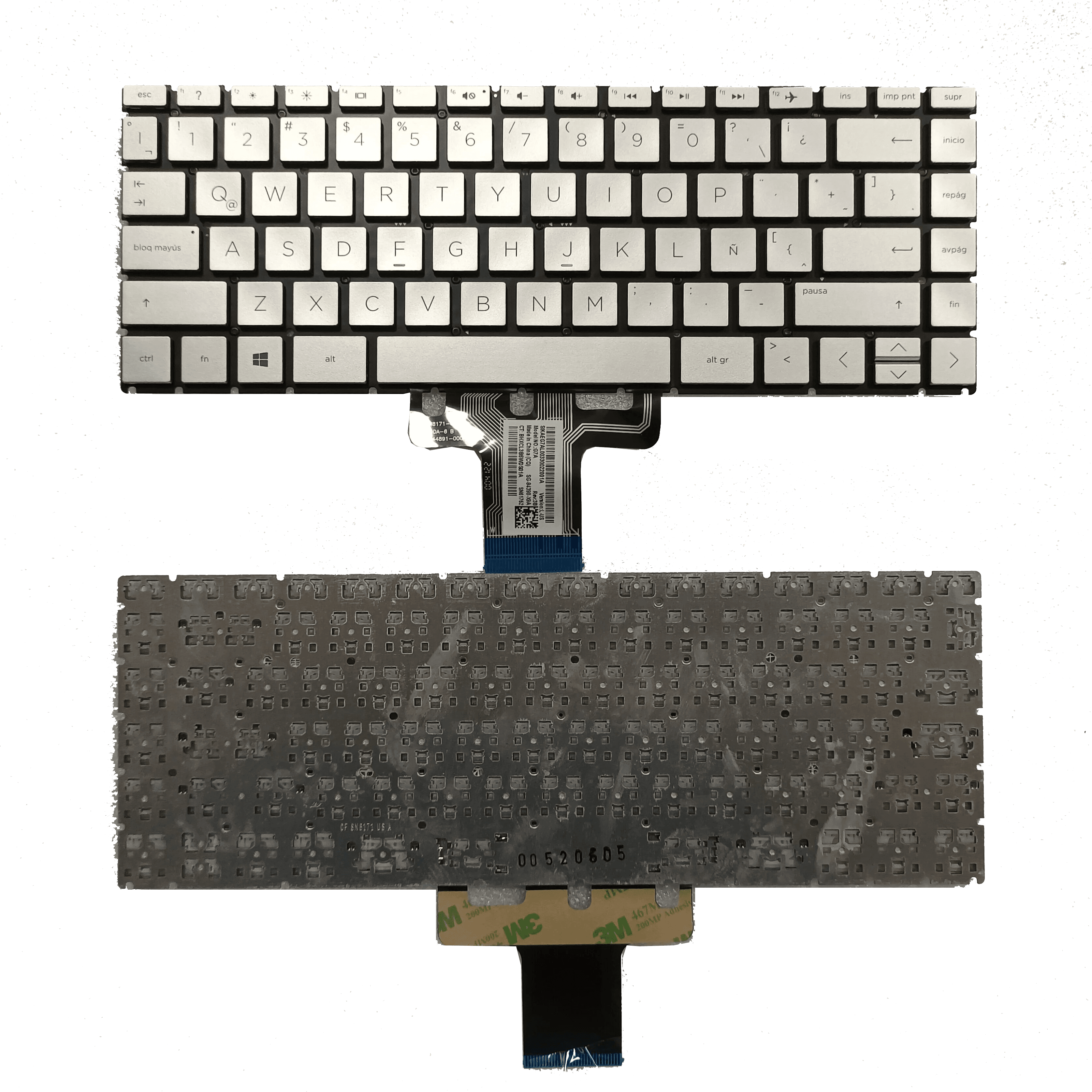 Teclado HP 240-g7 245-g7 246-g7 14-cm 14-df 14-ma 14-ck 14dg silver plateado