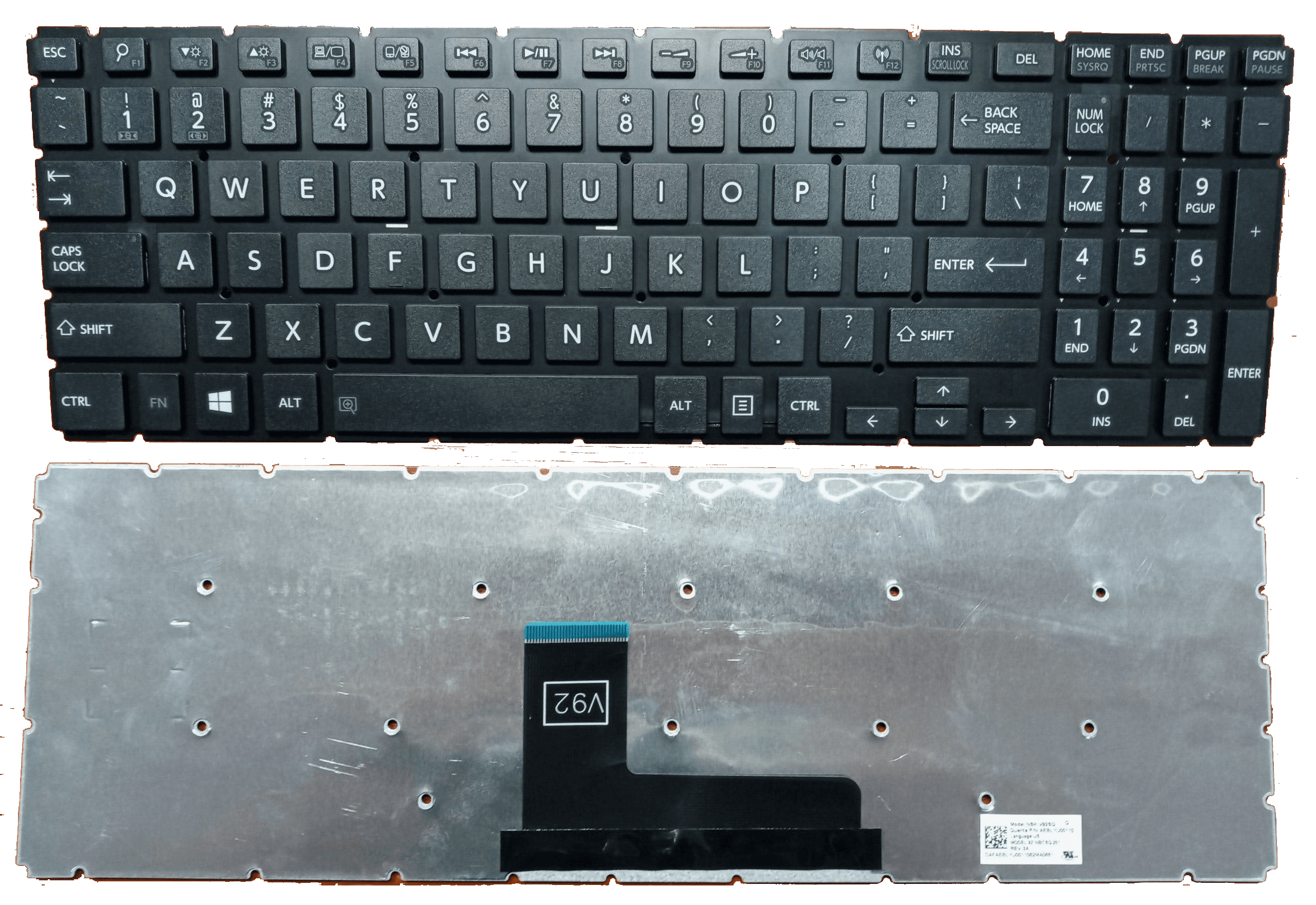 Teclado toshiba L50-B S50-B L50D-B L50T-B EN INGLES