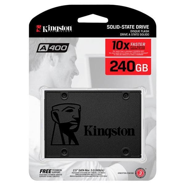 SSD KINGSTON 240GB A400 SATA 3 2.5Inc. FOR PC O NOTEBOOK