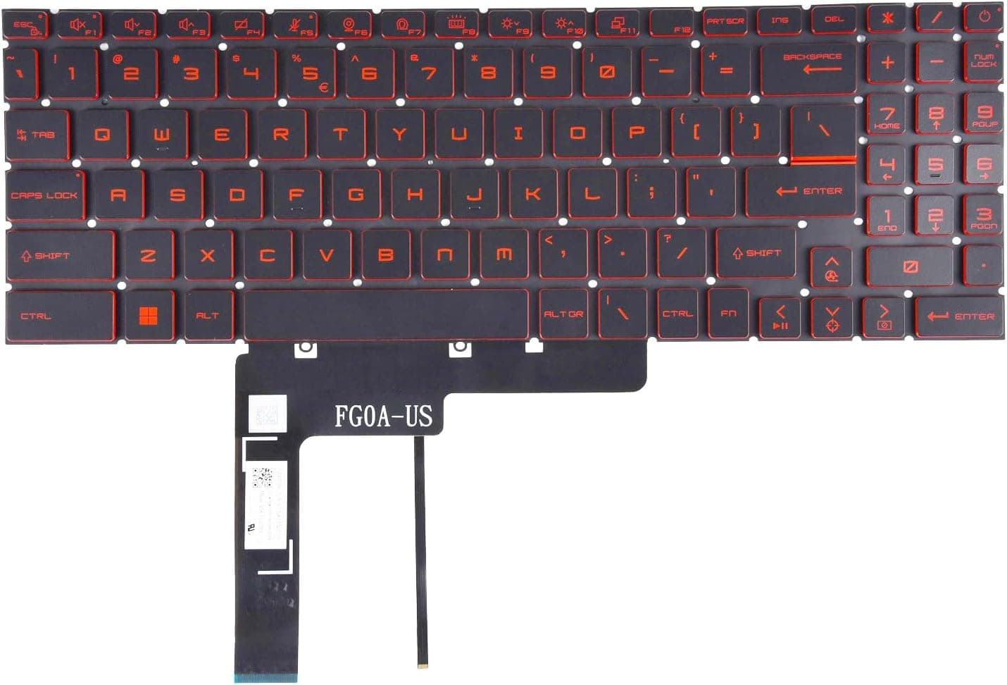 Teclado MSI Katana GF66 GF76 & MSI Pulse GL66 GL76 MS-1582 MS-1583 MS-17L1 MS-17H3