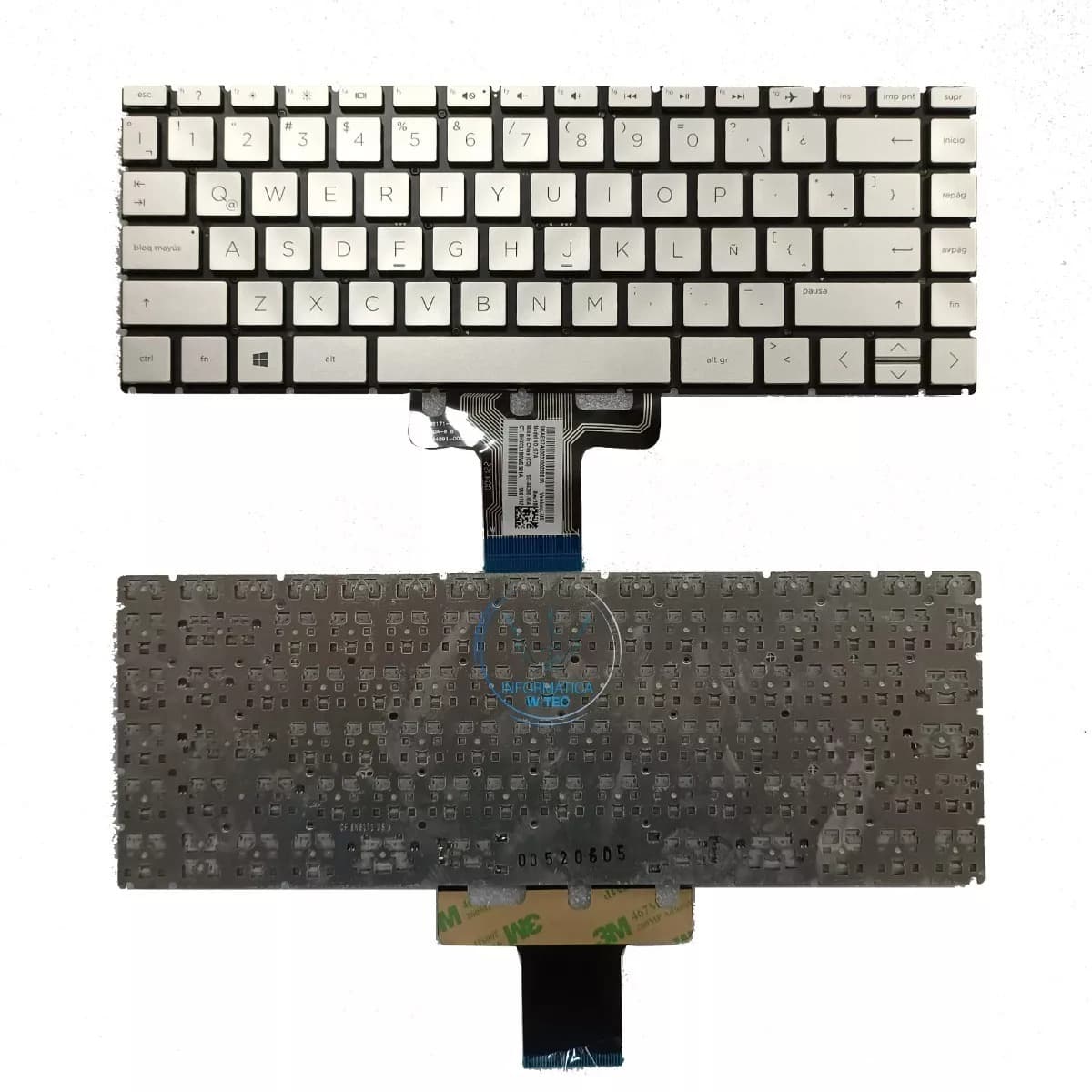 Teclado Laptop Hp 14-ck 14-cm 14-dq 14-dk Df 240 G7 Plateado