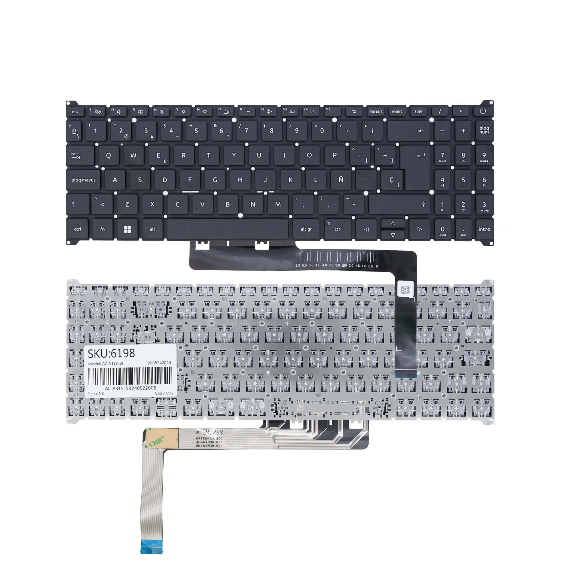 Teclado Para Acer A315-59 A515-57 S50-54 N22q3 N22c6 N23c3