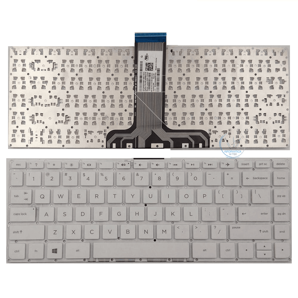 Teclado Hp Stream 14-cb 14-ax Teclado Blanco Inglés 100% Originalnew