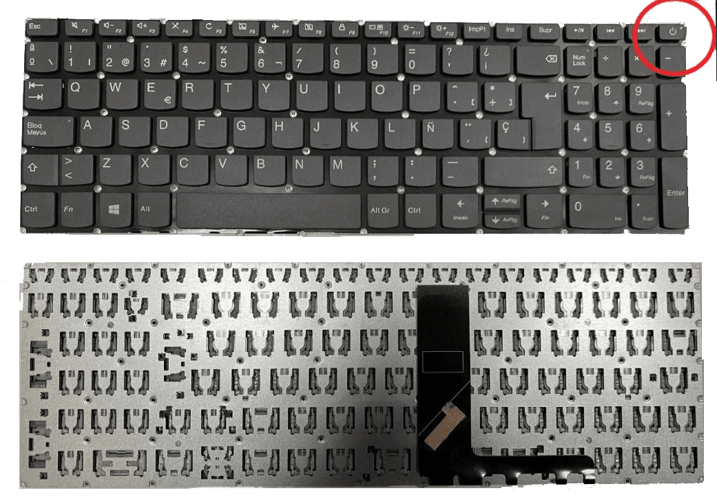 Teclado LENOVO IDEAPAD 330S CON BOTON POWER 320-15IAP / 320-15ISK / 320-15AST / 320-15IKB
