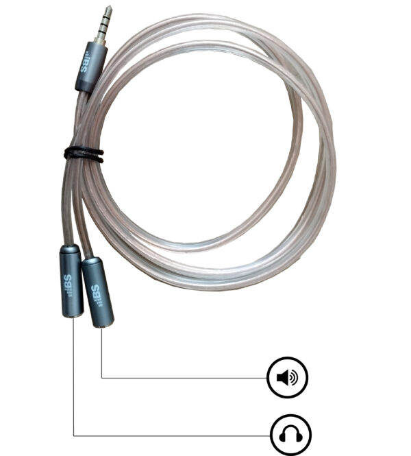 Cable divisor de audio para virtual dj