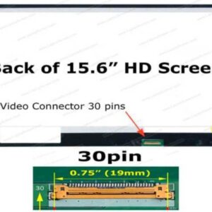 PANTALLA LCD 15.6 PULGADAS 30 PINES HD (1366X768) CON SUJETADORES