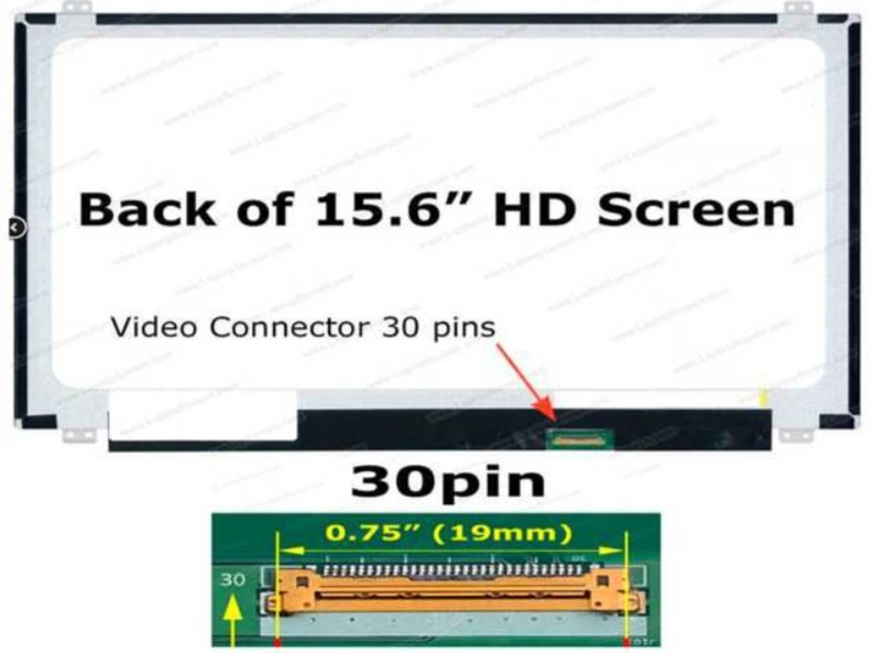 PANTALLA LCD 15.6 PULGADAS 30 PINES HD (1366X768) CON SUJETADORES